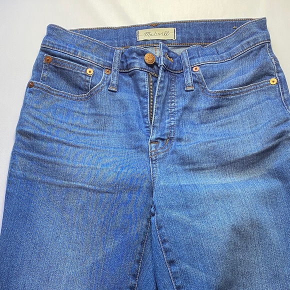 Madewell Distressed Blue Flare Jeans - Picture 3 of 8